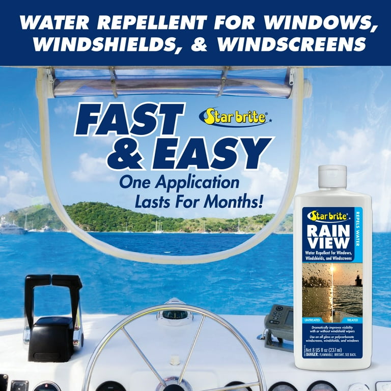 STAR BRITE Rain View Water Repellent for Glass Windshields - 8 OZ (088708)