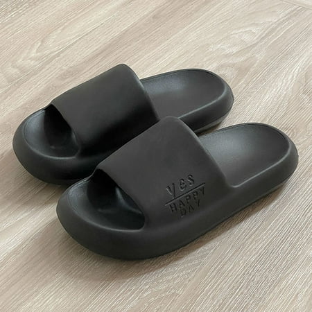 

CoCopeaunt Household Slippers Women Summer Thick Bottom Indoor Non-slip Couple Bathroom Household EVA Sandals and Slippers Non-Slip Shoes
