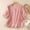 Pink, variant on Womens Linen Tops Regular Fit Lace Womens Clothes 3/4 Sleeve Button Down Work Blouses for Women M-2XL