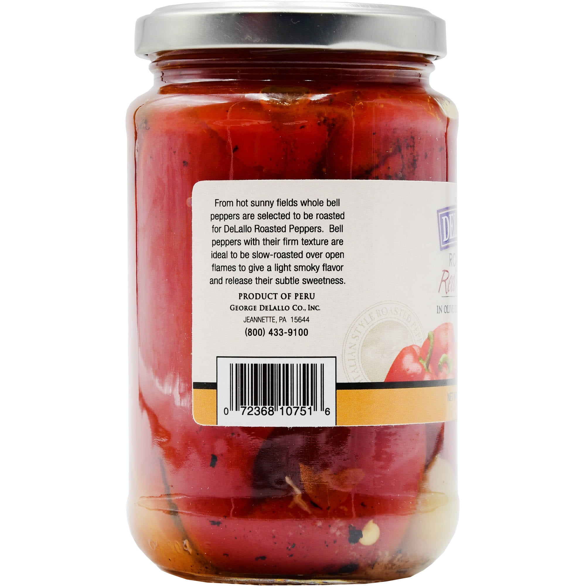 (12 Pack) Delallo Roasted Red Peppers with Garlic & Olive Oil, 12 oz