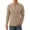 Khaki, variant on Men's Henley Sweatshirt Long Sleeve Button Sweatshirt Fashion Casual Pullover Shirt