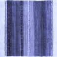 thumbnail image 1 of Ahgly Company Machine Washable Indoor Square Abstract Blue Contemporary Area Rugs, 4' Square, 1 of 4