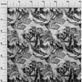 thumbnail image 3 of oneOone Viscose Jersey Black Fabric Floral Watercolor Sewing Material Print Fabric By The Yard 60 Inch Wide, 3 of 4