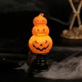 thumbnail image 2 of Stacked Jack-O’-Lantern Pumpkin Decoration – 3-Tier Light-Up Halloween Gourd Plastic – Indoor/Outdoor Fall Decor with Happy Ghost Faces – Cute Pumpkin Tower for Porch Tabletop, 2 of 6