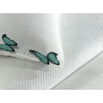 thumbnail image 3 of Ambesonne Spring Quilted Coverlet 3 Pcs, Sunny Butterflies Morphs, King Size, Black Turquoise, 3 of 4