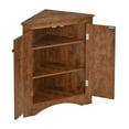 thumbnail image 6 of Tcbosik Floor Corner Cabinet with Doors, Small Storage Cabinet with Adjustable Shelves, Home Space Saver for Living Room, Bathroom, Kitchen, Brown, 6 of 10