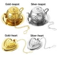 thumbnail image 3 of Loose Leaf Steeper Tea Ball Tea Strainer Tea Infuser Teapot Stainless Steel GOLD TEAPOT, 3 of 8