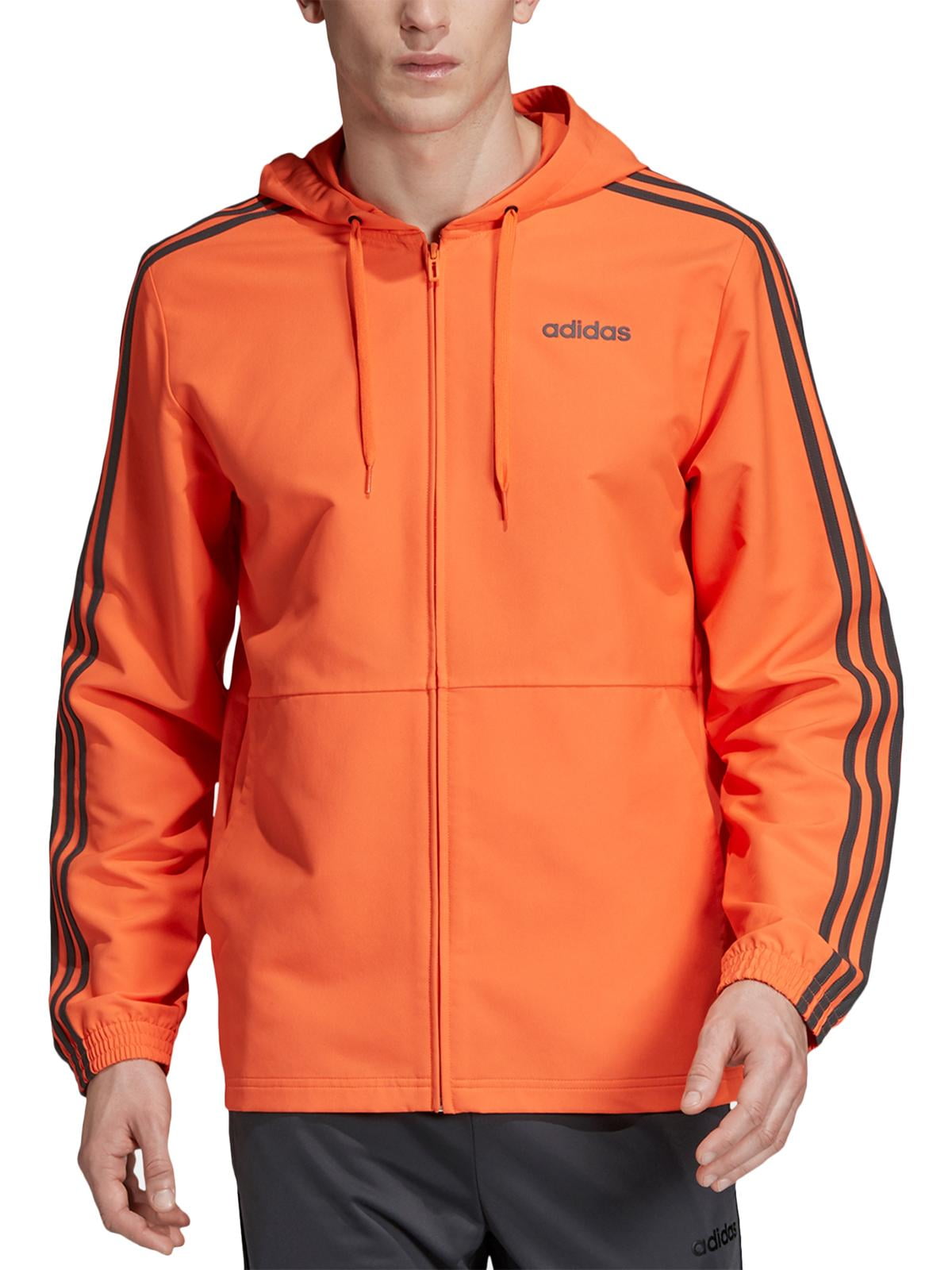 Adidas - Adidas Mens Hooded Zip-Up Athletic Jacket Orange L - Walmart