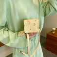thumbnail image 3 of Bolso de PU con correa larga para divertirse en la playa y viajar, diseño de queso moderno, bolso de hombro único Cheesy Chic, 3 of 8