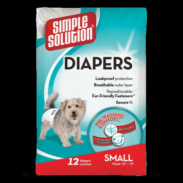 Simple Solution Disposable Dog Diapers 12 pack, Small Walmart Canada