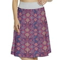 thumbnail image 1 of Women's Batik Oriental Circles Arrangement A-line Printed Skirt Casual Wear, 2XL, Pink Purple, by Ambesonne, 1 of 1
