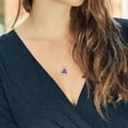 thumbnail image 3 of Gem Stone King 1.60 Ct Heart Shape Purple Amethyst 925 Sterling Silver Pendant, 3 of 4