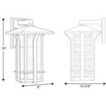thumbnail image 4 of Progress Lighting Cullman 1-Light Outdoor Wall Lantern, Antique Bronze, Seeded Glass, 4 of 5