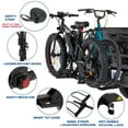 thumbnail image 6 of KAC K2 Sport 2" Hitch Mounted Bike Rack with Locking Mechanism, Black, 6 of 7