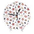 thumbnail image 5 of Wall Clock, red starfishes shells coral Wall Clocks Battery Operated Silent Kitchen Office Wall Clock Decorative, Wall Clock for School Classroom Living Room Bedroom Home Decor, 5 of 7