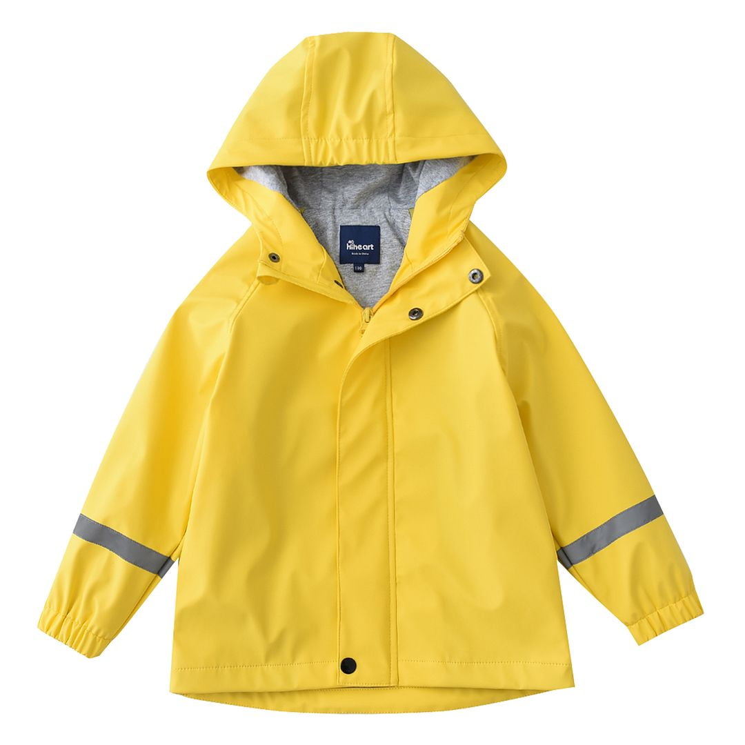 Hiheart Boys Girls Waterproof Hooded Jackets Cotton Lined Rain Jackets 