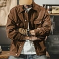 thumbnail image 2 of Male Shirt Jacket Denim Jacket Casual Long Sleeve Coats With Pocket, 2 of 5