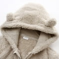 thumbnail image 3 of Newborn Baby Fleece Thick Snowsuit 2PC Warm Winter Onesie Animal Bear Hooded Jumpsuit for Girls Boys Zip Up Lounge Pajamas, 3 of 4