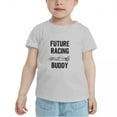 thumbnail image 2 of Future Racing Buddy Cute Toddler T-Shirts for Boys Girls (Gray, 2T), 2 of 5