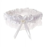 White Lace Trimheart Garter