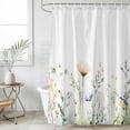 thumbnail image 6 of Elegant Spring Floral Shower Curtain Set - Extra Long 72" x 96" Washable Bathtub Curtain with 12 Hooks, Pastoral Summer Botanical Waterproof Fabric Stall Shower Curtains for Bathroom/Bathtub Décor, 6 of 6