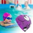 thumbnail image 2 of Unique Bargains 1 Pc Waterproof Cartoon Pattern Swim Cap Purple, 2 of 6