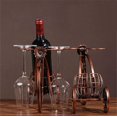 thumbnail image 4 of CdyBox Vintage Bicycle Wine Rack - Bronze Tabletop Wine Glass Rack - Holds Over 10 Bottles, 4 of 8