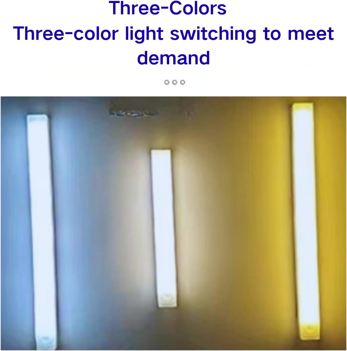 Magnetic Rechargeable LED Motion Sensor Lights – 3 Color Temperature Closet Lights, USB Stick-on Wireless Lights for Wardrobe, Cabinet, Stairs, Hallway