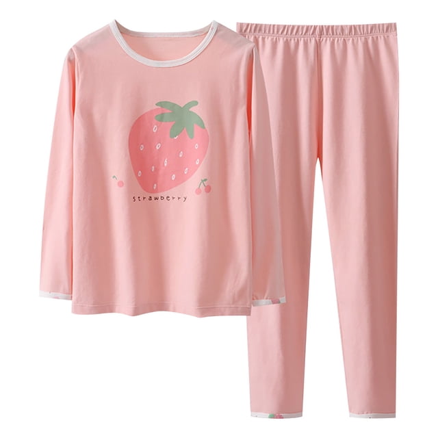 Hfolob Girls Outfit Set Long Set Girls And Children Underwear Two Pajamas Set