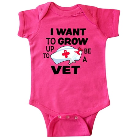 

Inktastic I Want To Grow up To Be a Vet Gift Baby Boy or Baby Girl Bodysuit