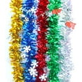 thumbnail image 4 of 6 Coronas De Navidad Guirnalda Guirnalda Corona De Navidad Roja Decoración Navideña Brillante Corona De Árbol De Navidad,Azul, 4 of 4