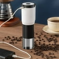 thumbnail image 5 of Portable Rechargeable Coffee Grinder, 5-Speed Adjustable, USB Charging, 3-Minute Timer, Easy Clean, ABS Material, White, 20.5x5.3x6cm, 370g, for Kitchen, Travel, Coffee Lovers, 5 of 8