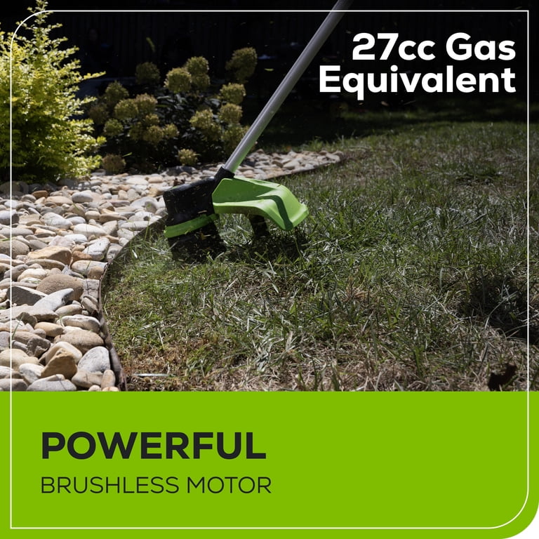 Linwei Li 25本セット Greenworks 60V 16” Front Mount String Trimmer + 2.5Ah Battery & 3A