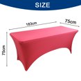 thumbnail image 2 of [6 pies] Funda para mesa de patio elástica rectangular, ajustada, lavable y resistente a las arrugas para eventos, bodas, banquetes y fiestas, 2 of 5