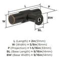 thumbnail image 5 of Amerock Faraday 2 inch (51mm) Length Oil-Rubbed Bronze Cabinet Knob, 5 of 6