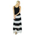 thumbnail image 5 of Bimba Women Semi Sheer Georgette Dress Lined Long Maxi Stripe Pattern, 5 of 5