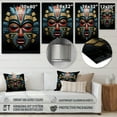thumbnail image 4 of Designart "Tribal Pende African Mask II" African Tribal Metal Art Print, 4 of 5