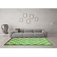 thumbnail image 3 of Ahgly Company Indoor Rectangle Checkered Turquoise Blue Modern Area Rugs, 5' x 8', 3 of 4