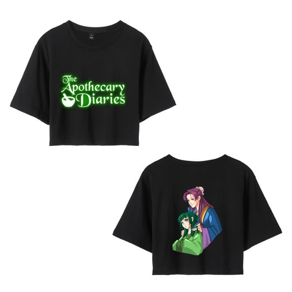 Leveorch The Apothecary Diaries Crop Top Tee Maomao Graphic Printed Women's Cute Short Sleeve Crop Top Summer Casual Breathable T-shirt