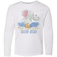 thumbnail image 3 of Inktastic Big Sis Cute Elephants with Moon and Stars Long Sleeve Youth T-Shirt, 3 of 5