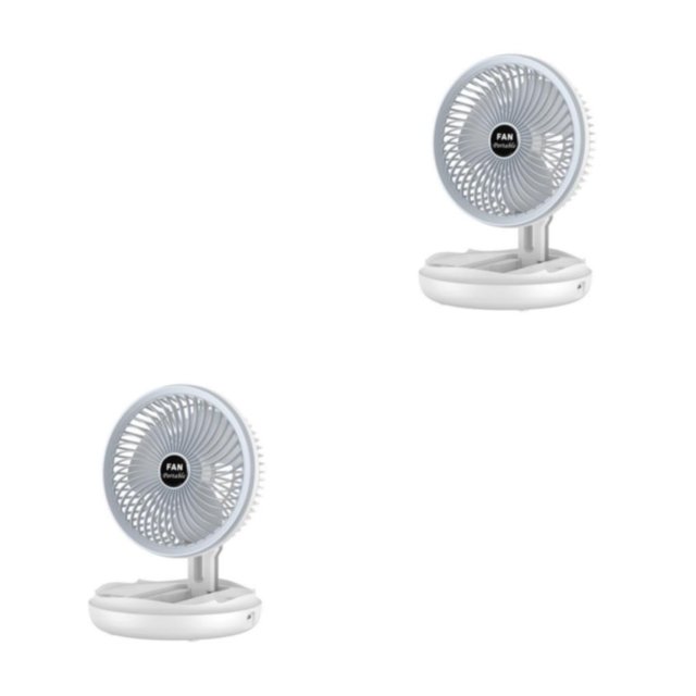 Moyic Ventilador plegable de carga USB con luz LED Lámpara de de protección ocular de doble ajustable de 4 velocidades Hogar Dormitorio Type1 NO1