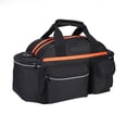 thumbnail image 3 of Bike Trunk Bag, Hook And Loop Design Bike Panniers For Bicycle, With Reflective Strips For Storage Some Articles Of Daily Use Storage Repair Tools, 3 of 8