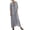 Gray, variant on Women's Long Sleeve V Neck Maxi Dress High Waisted Flowy A Line Dress with Side Pockets Casual Fall Dress