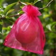 thumbnail image 4 of Fruit Protection Bags M 3.9x5.9in Organza Drawstring Rose Red Insect Barrier Netting Pouches for Orchard Garden Farm Pest Prevention, 4 of 6