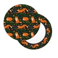thumbnail image 2 of Balery Cute Little Foxes Round Bar Stool Seat Covers Velvet Fabric Adjustable Protects from Scratches and Stains for 14-17 Inch Chair-14 inch, 2 of 7