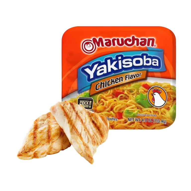 6 pack) Maruchan Yakisoba Chicken Flavor Noodles, 4 oz Shelf