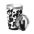 thumbnail image 2 of PAYOHTO Cow Skin Texture Print Dog Insulated Stainless Steel Tumbler 12 oz Thermos Come with Straw Kids Leak-Proof Travel Mug Cup, 2 of 7