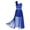 Royal Blue, variant on Kids Flower Girls One Shoulder Romper Dress Wedding Banquet Party Maxi Ball Gown Dancewear Royal Blue 8