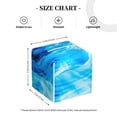 thumbnail image 3 of Goofa Blue Shell Tissue Box Cover PVC Leather Tissue Holder Square Facial Tissue Case Facial Paper Organizer Dispenser for Bathroom, Vanity Countertop, 3 of 8