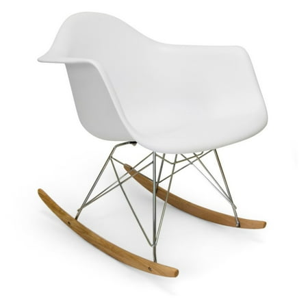 Dijon Rocker Dining Chair Plastic/White - Aeon